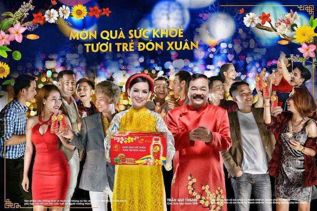 Tổng giám đốc Tân Hiệp Phát, ông Trần Quí Thanh, chúc Tết người tiêu dùng