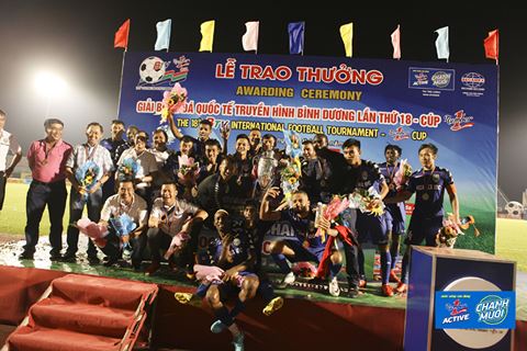 B. Bình Dương vô địch Giải Bóng đá quốc tế truyền hình Bình Dương Cúp Number 1 lần thứ 18