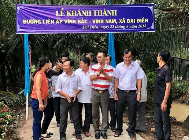 Bến Tre: Đưa vào hoạt động đường liên ấp do Tập đoàn Tân Hiệp Phát tài trợ