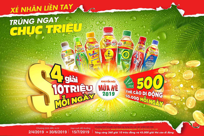 Uống Number 1 ‘săn’ thưởng chục triệu đồng mỗi ngày