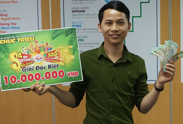 Người tiêu dùng liên tiếp trúng thưởng chục triệu khi uống Number 1