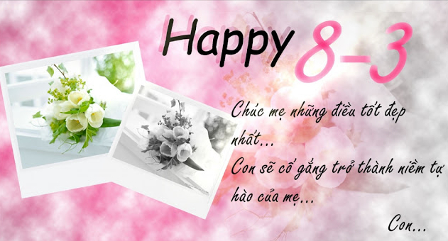 Những tấm thiệp 8/3 ngọt ngào, dễ thương
